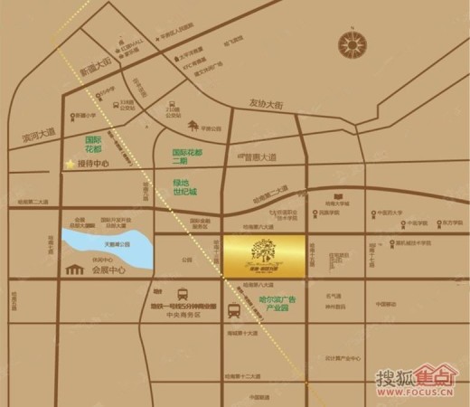 绿地·香堤九里位置图